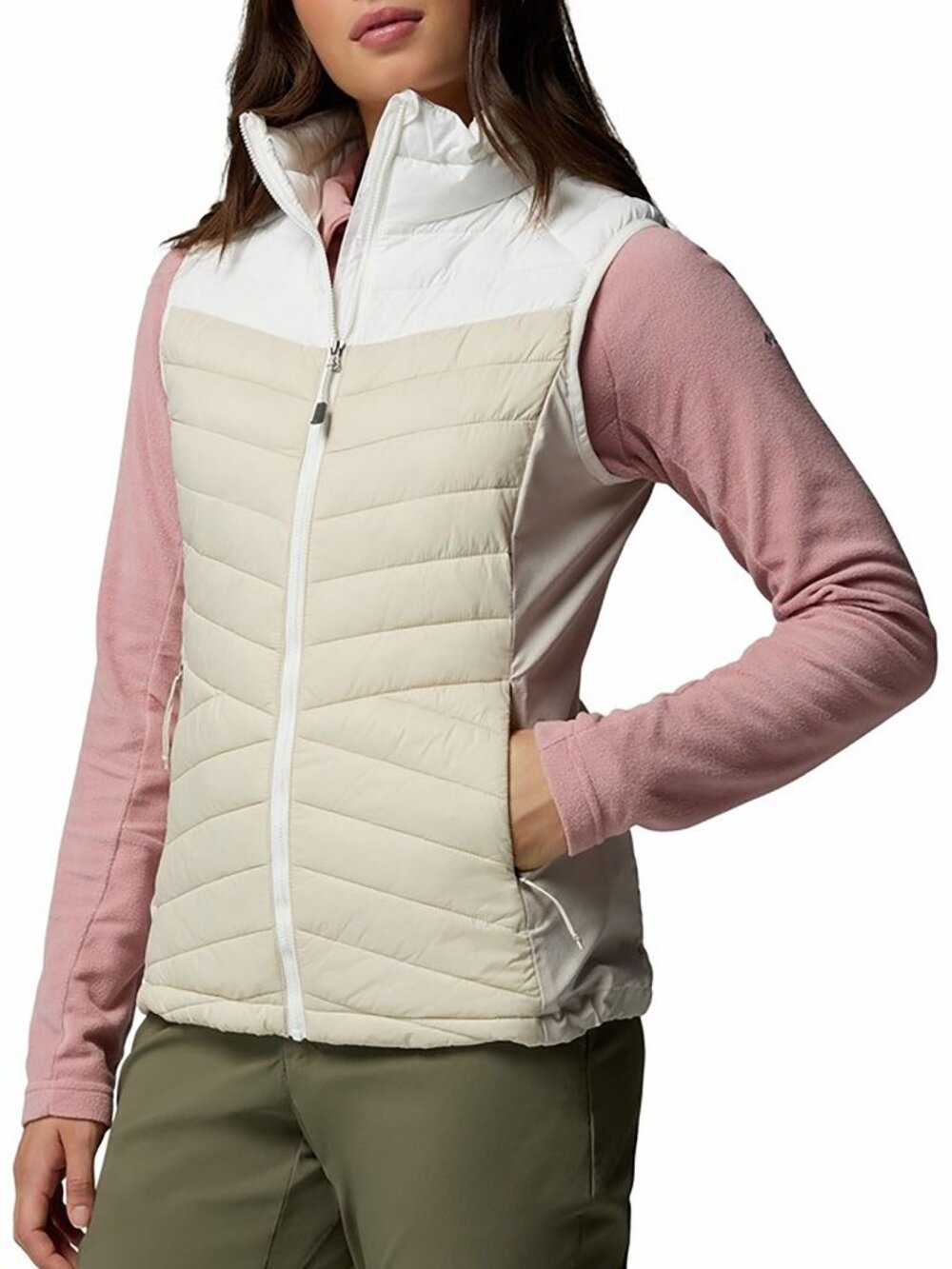 Columbia Women's Powder Pass III Hybrid Vest - Color: Dark Stone/Seasal